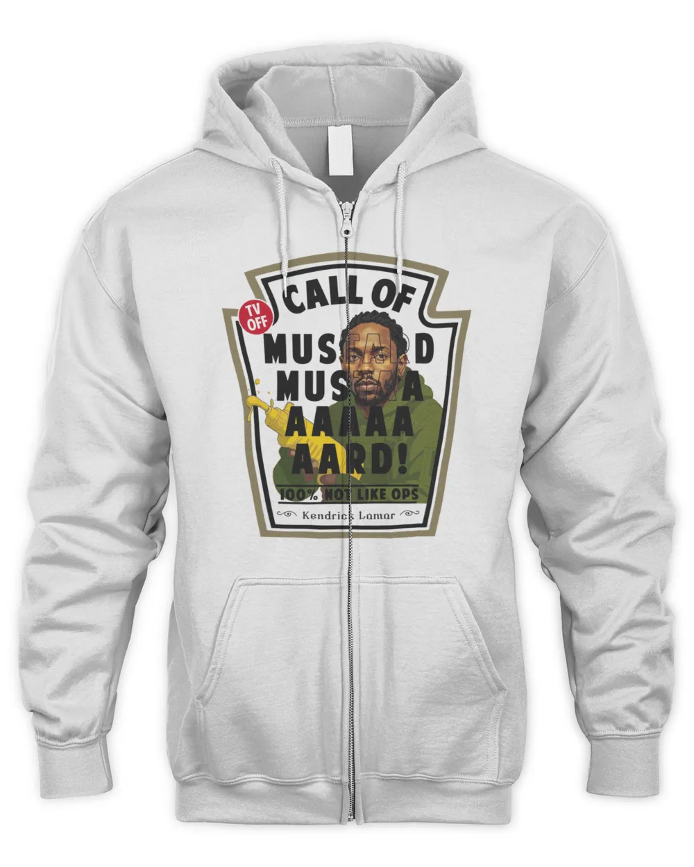Limited call of mustard meme Men's Zip Hoodie white s