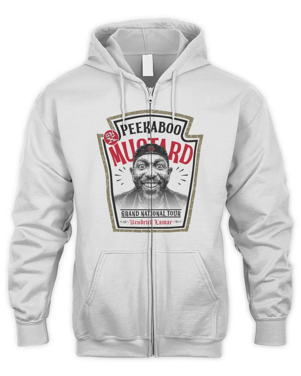 Vintage peekaboo mustard Men's Zip Hoodie white s