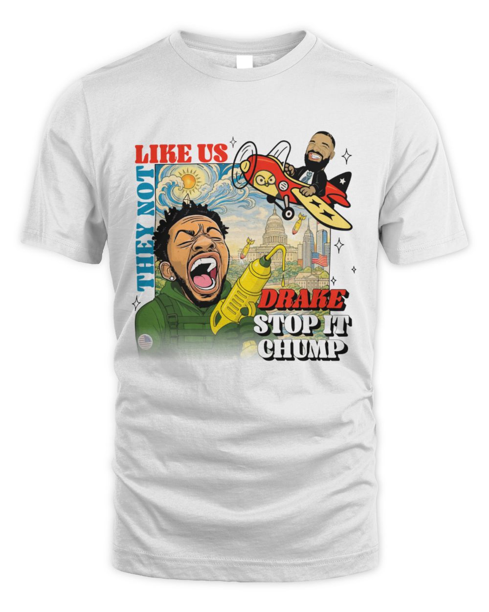 Limited funny ... stop it, chump Unisex Standard T-Shirt white s
