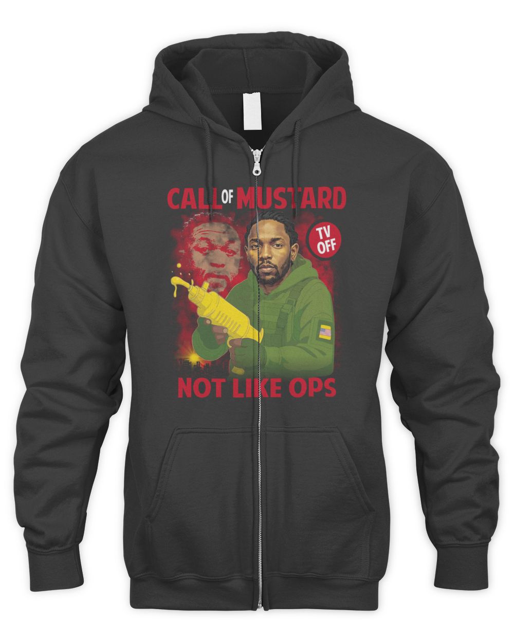 Classic call of mustard meme Men's Zip Hoodie black s